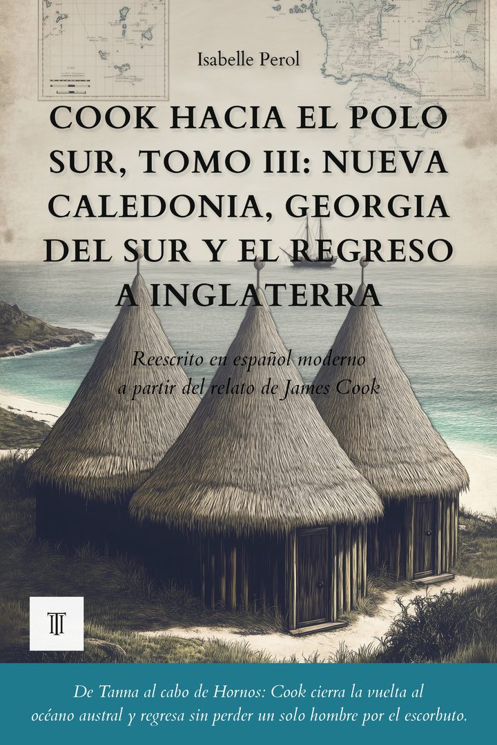 Portada de Cook hacia el Polo Sur, Tomo III: Nueva Caledonia, Georgia del Sur y el regreso a Inglaterra de James Cook