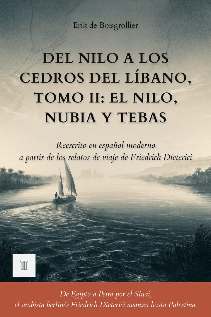 Portada de Del Nilo a los cedros del Líbano, Tomo II: El Nilo, Nubia y Tebas de Friedrich Dieterici