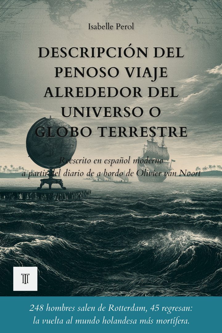Portada de Descripción del penoso viaje alrededor del universo o globo terrestre de Olivier van Noort