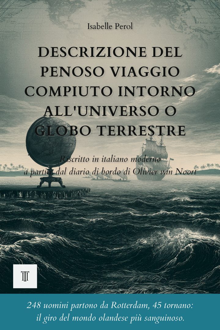 Copertina di Descrizione del penoso viaggio compiuto intorno all'universo o globo terrestre di Olivier van Noort