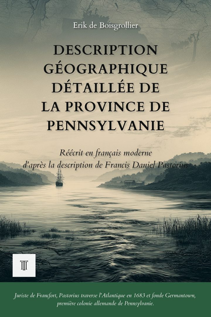 Couverture de Description géographique détaillée de la province de Pennsylvanie de Francis Daniel Pastorius